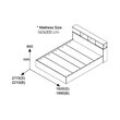 Κρεβάτι διπλό OLYMPUS pakoworld χρώμα wenge 160x200εκ