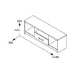 Έπιπλο τηλεόρασης OLYMPUS pakoworld χρώμα wenge 144x39x50,5εκ
