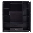 Ντουλάπα ρούχων τετράφυλλη OLYMPUS pakoworld χρώμα wenge 159x57x183εκ