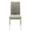 Καρέκλα Ariadne pakoworld PU γκρι-πόδι χρωμίου