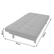 Καναπές-κρεβάτι Travis pakoworld 3θέσιος με ύφασμα μπεζ 175x83x74εκ