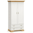 Ντουλάπα Jaden pakoworld δίφυλλη golden oak-λευκό antique 101x62x197,5εκ