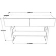 Κονσόλα Vien pakoworld oak-μαύρο 139x43x75,5εκ