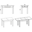 Τραπέζι Quiin pakoworld επεκτεινόμενο sonoma 120-174x70x73.5εκ