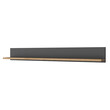 Γραφείο με βιβλιοθήκη Goldie pakoworld ανθρακί-φυσικό 160x45x161.8εκ