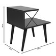Βοηθητικό τραπέζι-κομοδίνο Gather pakoworld sonoma-καρυδί 50x40x55εκ