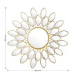 Καθρέπτης Flower pakoworld χρυσό 83x2.5x83εκ