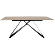 Τραπέζι Sabrina pakoworld sintered stone sonoma-μαύρο 180x90x75εκ