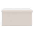 Σκαμπό-μπαούλο Forward pakoworld ύφασμα μπουκλέ ivory 76.5x38x37.5εκ