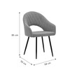 Πολυθρόνα Macie pakoworld ύφασμα καφέ antique-μαύρο 58x50x85εκ