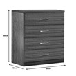 Συρταριέρα Killian pakoworld  με 4 συρτάρια zebrano 80x40x80εκ