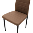 Καρέκλα Parker pakoworld PU cappuccino-μαύρο πόδι 42x48x98εκ