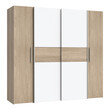 Ντουλάπα ρούχων Closet pakoworld τετράφυλλη sonoma oak-λευκό μελαμίνης 200x61.5x190.5εκ