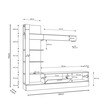 Σύνθετο σαλονιού Dranko pakoworld μαύρο-oak μελαμίνης 205x41.5x192εκ