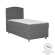Κρεβάτι Lanse pakoworld μονό με αποθηκευτικό χώρο ανθρακί βελούδο 120x200εκ