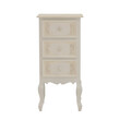 Συρταριέρα Pazlen Inart mdf σε λευκή αντικέ απόχρωση 40x34.5x82εκ