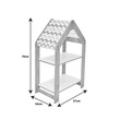 Ραφιέρα Montessori Zoilen pakoworld λευκό-μπλε mdf 50x30x80εκ