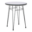 SALSA Τραπέζι H.70cm Μέταλλο Βαφή Μαύρο, Wicker Γκρι
