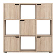 Βιβλιοθήκη Bookel pakoworld σε sonoma απόχρωση 88.5x27.5x89.3εκ