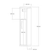 Ντουλάπι-στήλη Μaretto pakoworld σε sonoma απόχρωση 16x14x70εκ