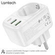 LAMTECH MULTIFUNCTIONAL WALL SOCKET 1xSCHUKO 2xUSB 1xTYPE-C PD20W