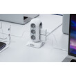 TESSAN 15 IN 1 TOWER SURGE PROTECTOR 12xSCHUKO, 2xUSB, 1xTYPE-C, 2M CABLE WHITE