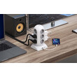 TESSAN 15 IN 1 TOWER SURGE PROTECTOR 12xSCHUKO, 2xUSB, 1xTYPE-C, 2M CABLE WHITE