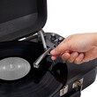 AIWA VINTAGE TURNTABLE IN LEATHER BRIEFCASE WITH 2 WAY BLUETOOTH , USB-MP3 PLAYER & RECORDER SILVER