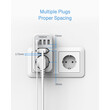 TESSAN 6 IN 1 WALL SOCKET 1xSCHUKO, 1xEU SOCKET ,3xUSB, 1xTYPE-C