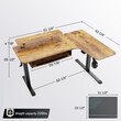 Γραφείο - Eureka Ergonomic® ERK-L60R-RB-V2-EU 155x110x88-135εκ.