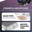 ARMAGGEDDON ARGB SILENT 12CM CPU COOLING FAN 4 HEAT PIPES BLACK
