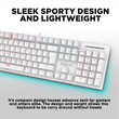 ARMAGGEDDON MECHANICAL HOT-SWAP KEYBOARD 12FX BACKLIGHT BLUE SWITCH MKA-7C 2024 WHITE CLICKY