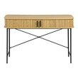 Κονσόλα Scandi pakoworld MDF/Metal σε φυσική απόχρωση με μεταλλικά μαύρα πόδια 120x60x76,5εκ