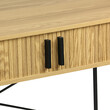 Κονσόλα Scandi pakoworld MDF/Metal σε φυσική απόχρωση με μεταλλικά μαύρα πόδια 120x60x76,5εκ