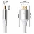 Oehlbach Black Magic MKII Καλώδιο HDMI® 2.1 48Gbps 8K/60Hz 30 χρόνια Εγγύηση 1.5m ιδανικό για PS5, XBOX White (Τεμάχιο)