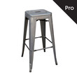 Ε5190,6 RELIX Σκαμπό Bar-Pro, Στοιβαζόμενο, Μέταλλο Βαφή Metal με Διακοσμητική Σκουριά