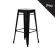 Ε5190,1 RELIX Σκαμπό Bar-Pro, Στοιβαζόμενο, Μέταλλο Βαφή Μαύρο