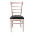 Ε7052 NATURALE Καρέκλα White Wash, Pu Μαύρο