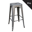Ε5193,6 RELIX Σκαμπό Bar-Pro H.67cm, Στοιβαζόμενο, Μέταλλο Βαφή Metal με Διακοσμητική Σκουριά