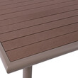 Ε6890,1 SERRANO Τραπέζι Κήπου-Βεράντας Μέταλλο Βαφή Sand Beige, Polywood Καρυδί
