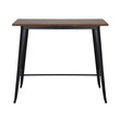 Ε5212,1W RELIX Wood Dark Oak Τραπέζι Bar-Pro, Μέταλλο Βαφή Μαύρο