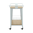 Ε5211,2 RELIX Trolley Bar-Pro Μέταλλο Βαφή Άσπρο, MDF Απόχρωση Φυσικό