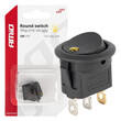 03962/AM ΔΙΑΚΟΠΤΗΣ 12V ON/OFF ΣΤΡΟΓΓΥΛΟΣ ΜΕ 3 ΕΠΑΦΕΣ ΚΙΤΡΙΝΟ LED AMIO - 1 τεμ.