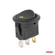 03964/AM ΔΙΑΚΟΠΤΗΣ 12V ON/OFF ΣΤΡΟΓΓΥΛΟΣ ΜΕ 3 ΕΠΑΦΕΣ ΠΡΑΣΙΝΟΣ LED  AMIO - 1 τεμ.