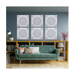 Audiodesigner Circle Pattern White Ηχοαπορροφητικά Ξύλινα Πάνελ 50x50x5 cm / 1 τ.μ. (4 Τεμάχια)