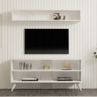 Σύνθετο σαλονιού Prestige pakoworld σε λευκή απόχρωση 120x29,6x50εκ