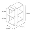 Βιβλιοθήκη Maverick pakoworld σε sonoma-ανθρακί απόχρωση 51,8x25x70εκ