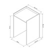 Έπιπλο πλυντηρίου Cuci pakoworld σε oak απόχρωση 60x62x99εκ