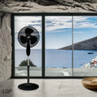 LGP ROUND BASE STAND FAN 16' 40CM 45W WITH TIMER BLACK