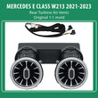 DIQ AMBIENT 8176 IB MERCEDES E REAR AIRVENTS (Digital iQ Rear Turbine Air Vent Ambient Light Kit MERCEDES E mod. 2021-2023)
